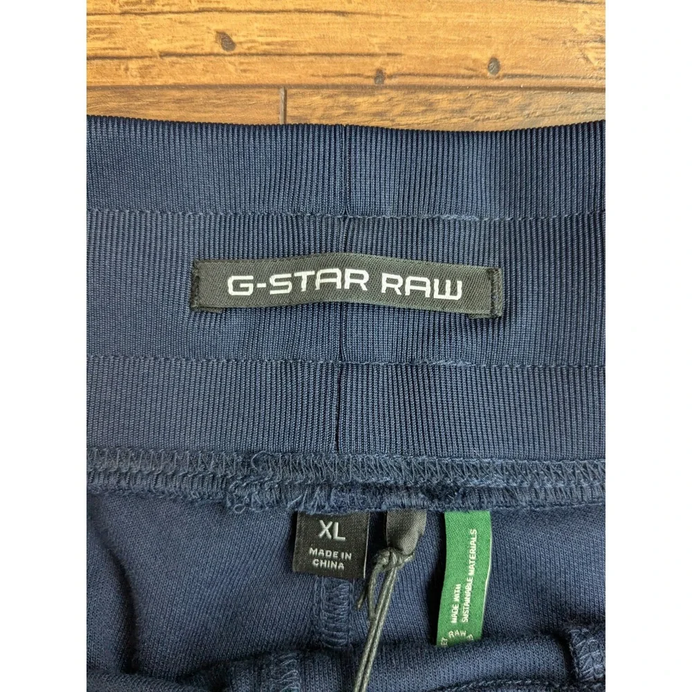 NWT $150 G-Star‎ Raw Mens Air Defence Zip 3D Slim Sweat Pants Navy